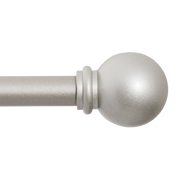 5/8" Chelsea Curtain Rod With Classic Ball Finials, 28" to 86"